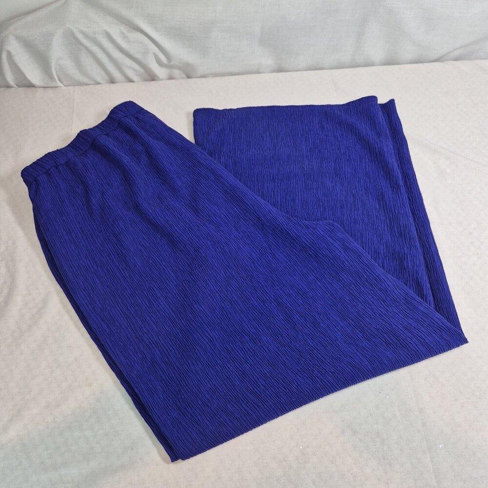 Eileen Fisher Womens Wide Leg Ankle Pants Pull On Size M Purple NWT 7 - Picture 6 of 8
